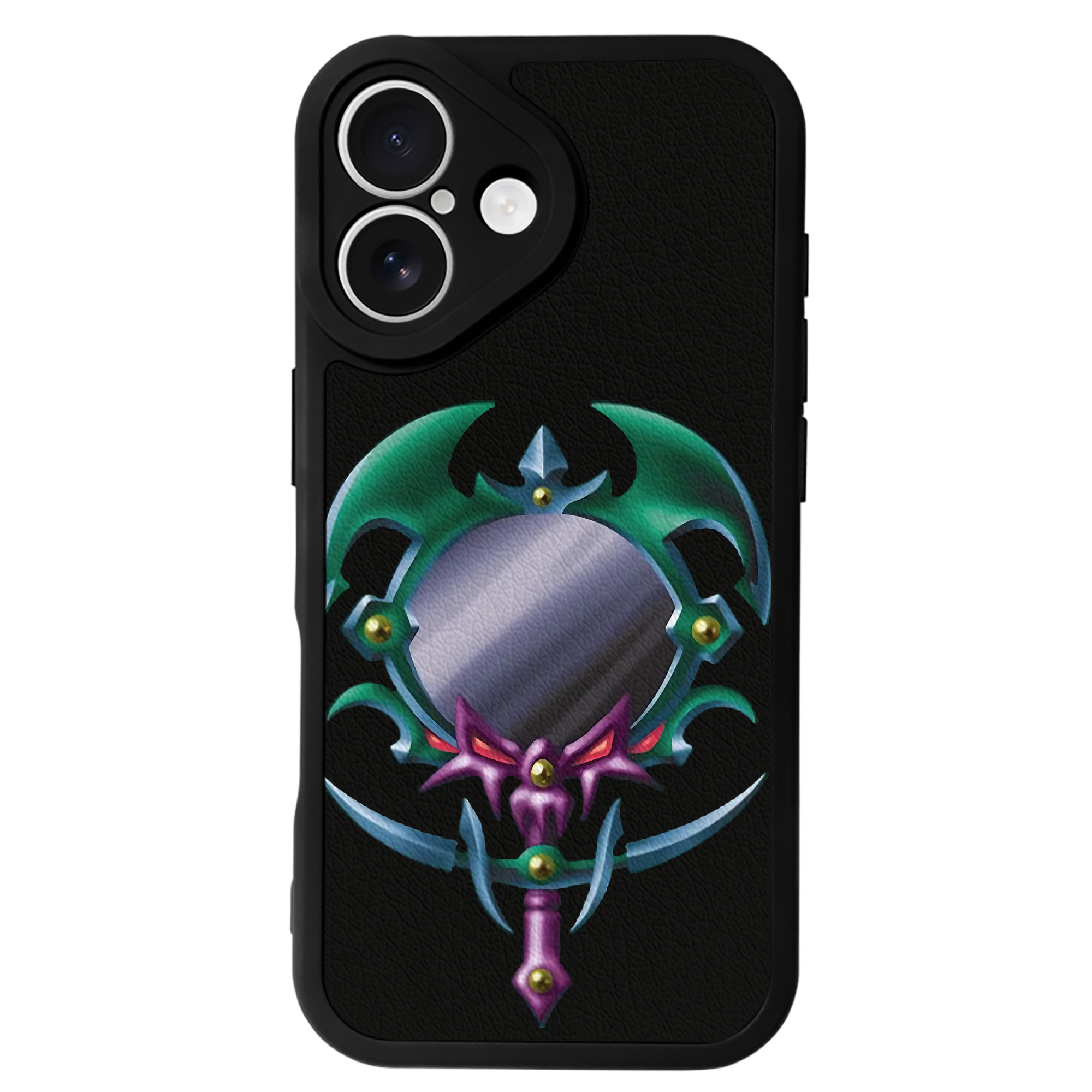 （画像用） 遊☆戯☆王 Yu-Gi-Oh! 【iPhone 16シリーズ対応】シリコンスマホケース（レザー調） 材質：シリコン